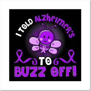 funny Alzheimer's bee warrior Posters and Art